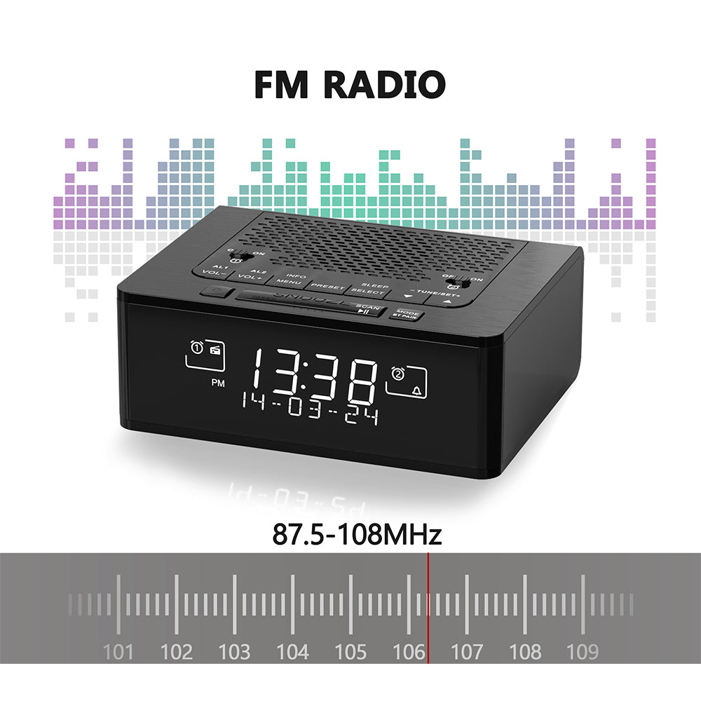 Alarm Clock with DAB & FM Radio Bluetooth-ITOMA
