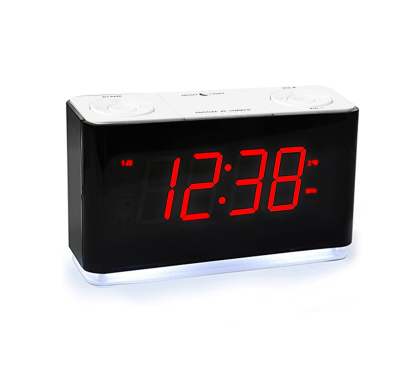 Digital iTOMA Alarm Clock Radio with wireless connection, Dual Alarm, Dimmable LED Display, 16 Levels Volume, FM Radio with Sleep Timer, Nightlight, Snooze, 12/24H iTOMA 507U