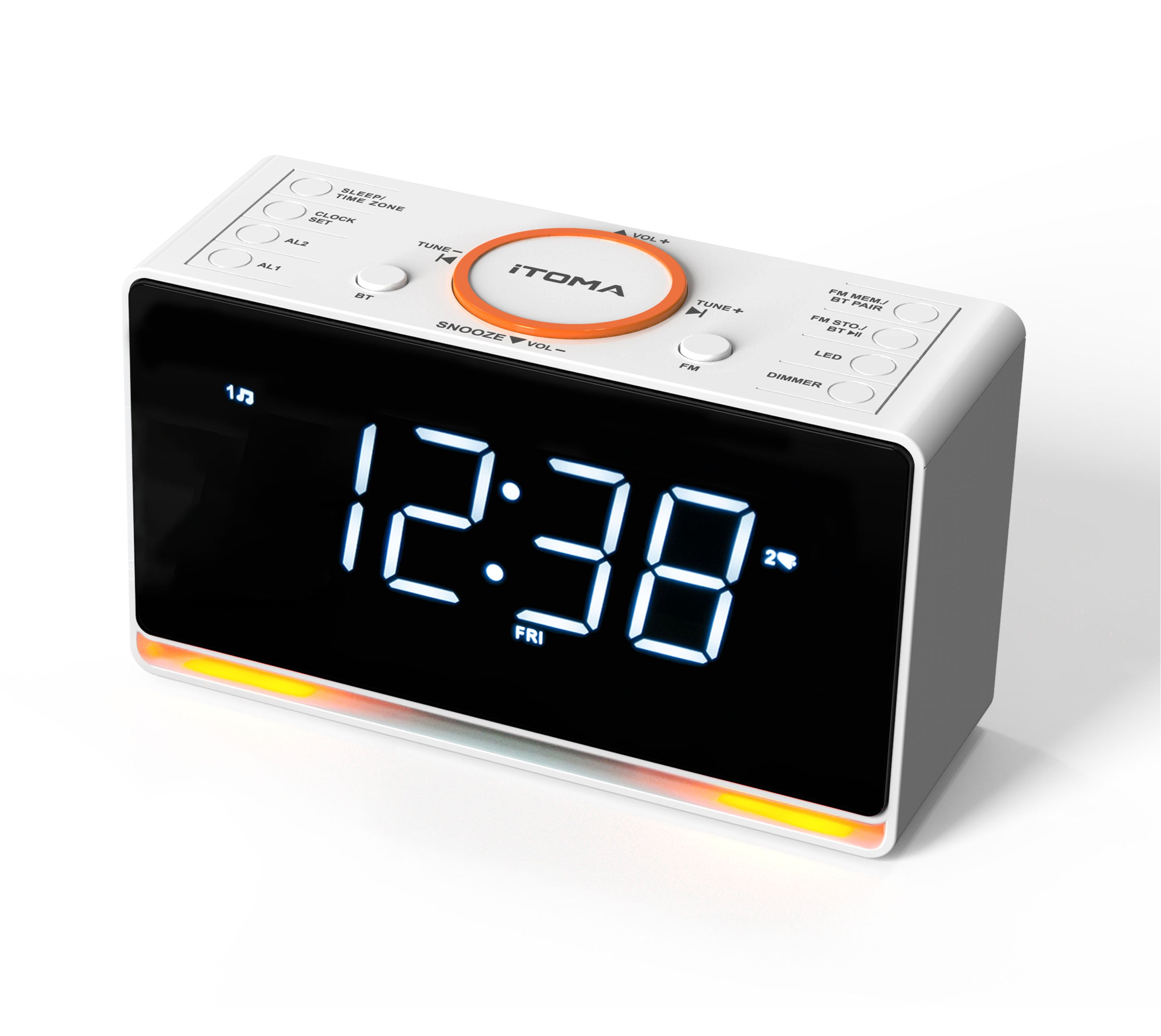 Digital Alarm Clock Radio with Bluetooth, FM Radio-ITOMA