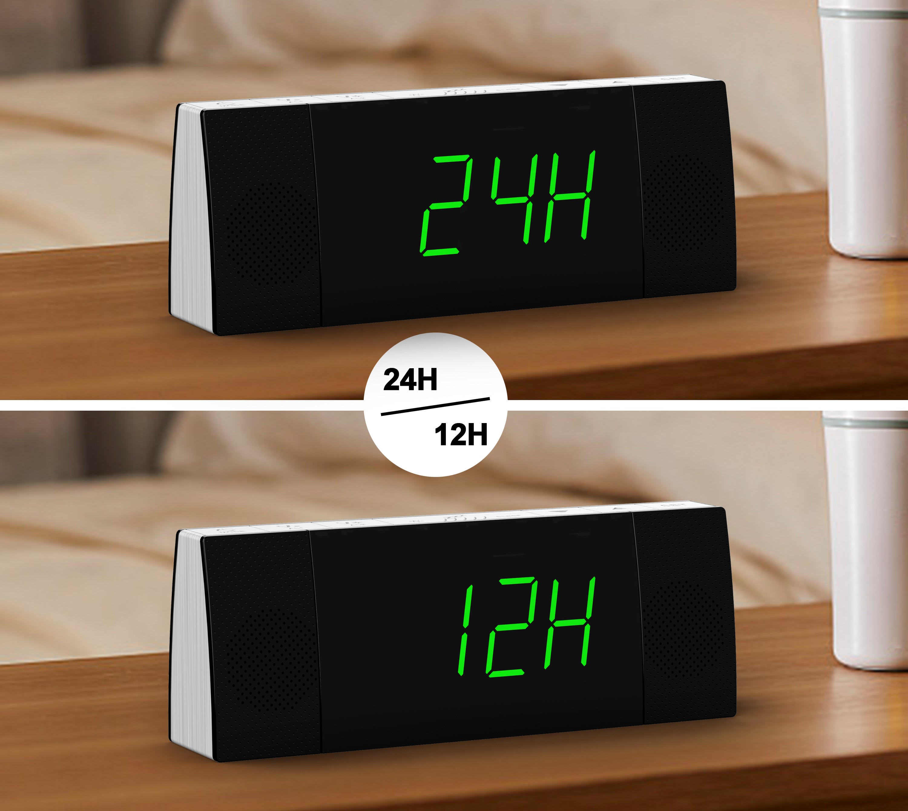 Digital Bedside Alarm Clock Radio with Bluetooth-ITOMA