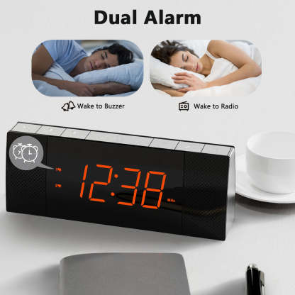 Creative Bedside Alarm Clock Radio and Bluetooth, FM Radio, Dual Alarm Clocks and Snooze, USB Charging, Automatic and Manual Dimming, APP Control, Alarm Clock Bedside iTOMA 503A