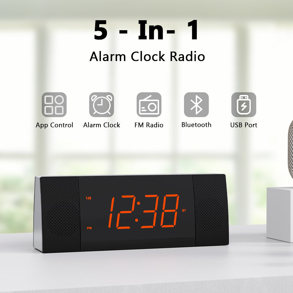 Bedside Alarm Clock Radio and Bluetooth, FM Radio-ITOMA