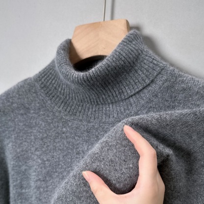 2025 Men's Autumn and Winter New Business Casual Cashmere Turtleneck Sweater