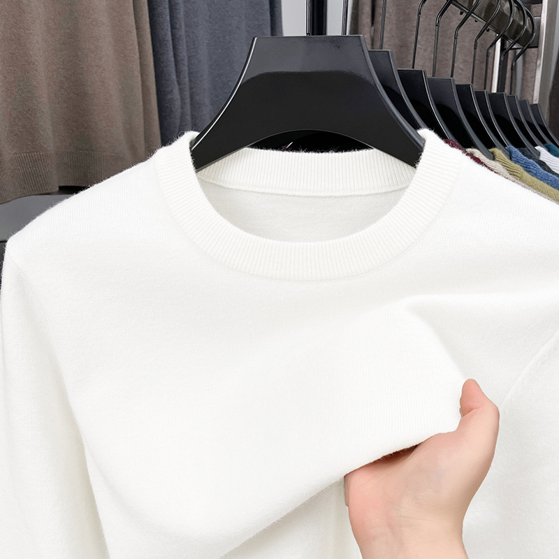 2025 Men's Fine Textile Cashmere Round Neck Long Sleeve Sweater