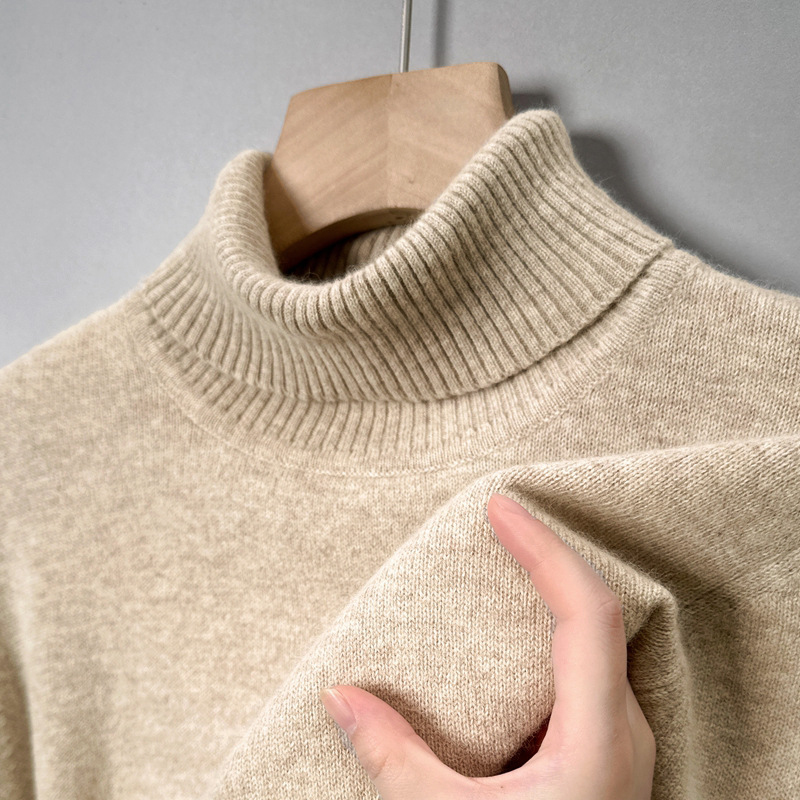 2025 Men's Autumn and Winter New Business Casual Cashmere Turtleneck Sweater
