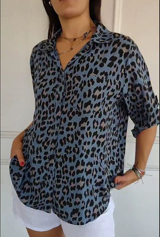 Women's Casual Leopard Print Tops