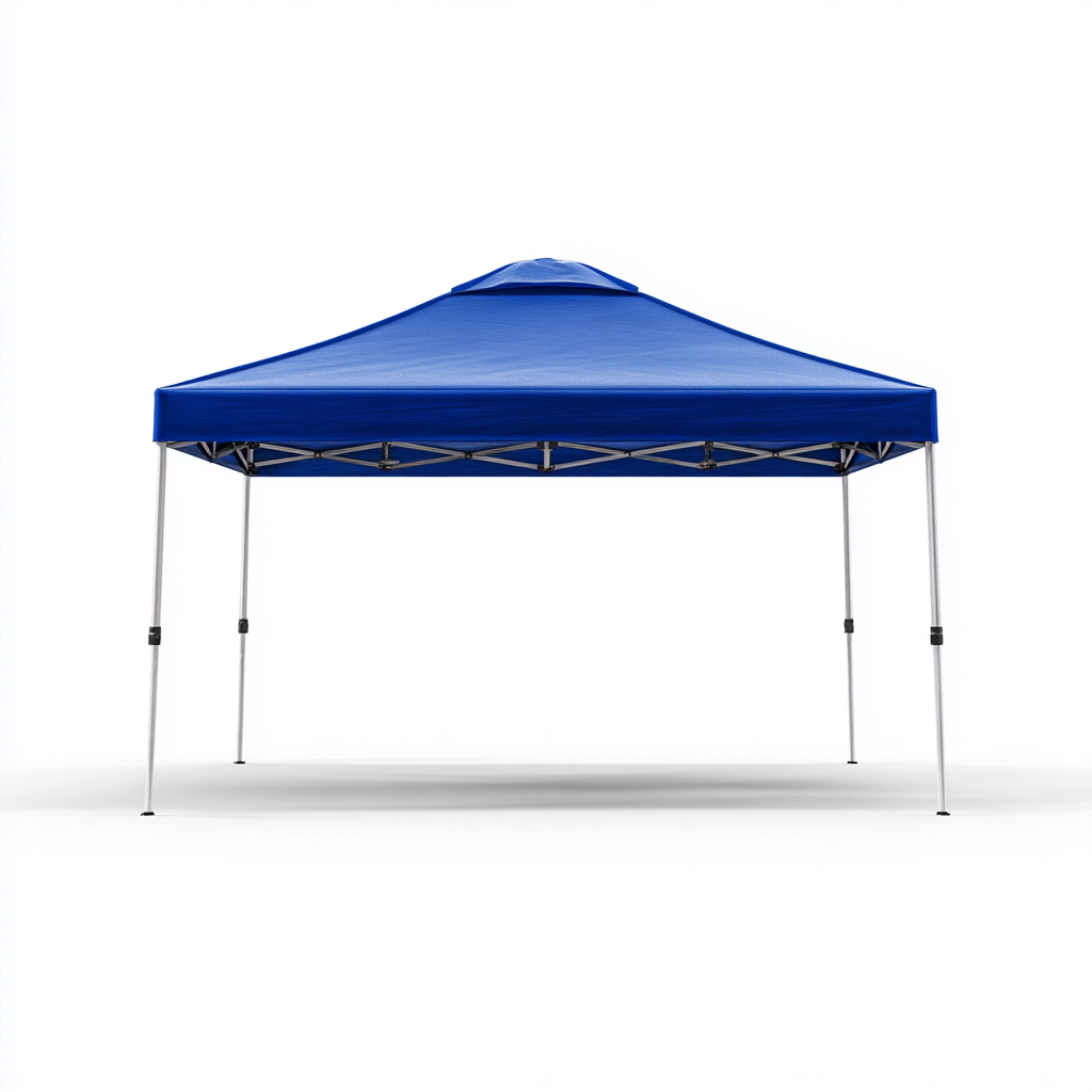 Tonnelle de jardin pliable en aluminium avec toit en toile polyester 300x300x260 cm - bleu - légère et résistante aux intempéries-Homelyio