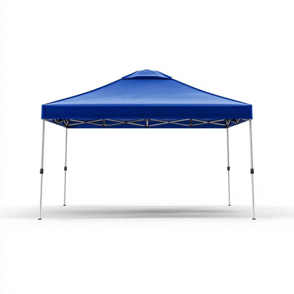 Tonnelle de jardin pliable en aluminium avec toit en toile polyester 300x300x260 cm - bleu - légère et résistante aux intempéries-Homelyio