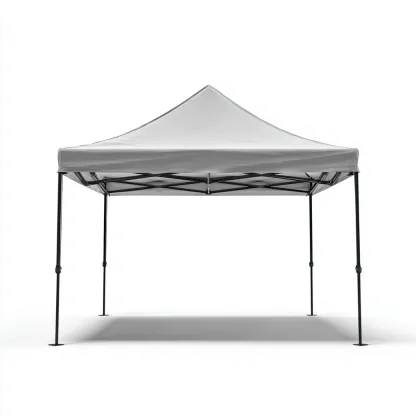 Tonnelle de jardin en acier avec toit en tissu 300x300x250 cm - gris clair - design pliable et imperméable-Homelyio