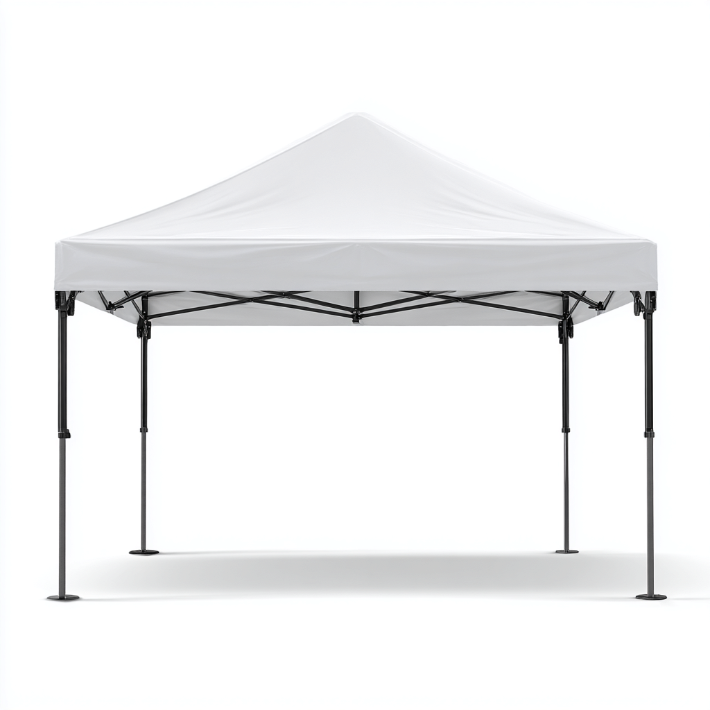 Tonnelle de jardin en acier et polyester 300x300x255 cm - blanc - pliable et imperméable-Homelyio