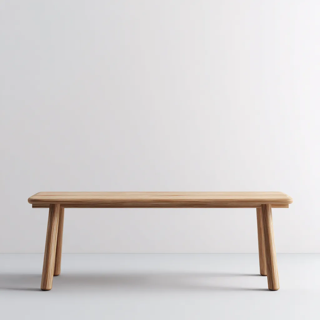 Banc de jardin en bois massif 165x35x45 cm - couleur bois naturel - design épuré pour extérieur-Homelyio