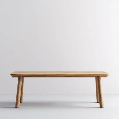 Banc de jardin en bois massif 165x35x45 cm - couleur bois naturel - design épuré pour extérieur-Homelyio