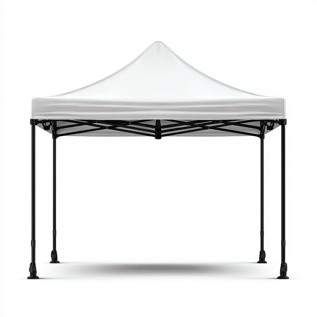 Tonnelle de jardin pliable en acier avec toit en toile polyester 300x300x260 cm - blanc - résistante aux intempéries et facile à installer-Homelyio