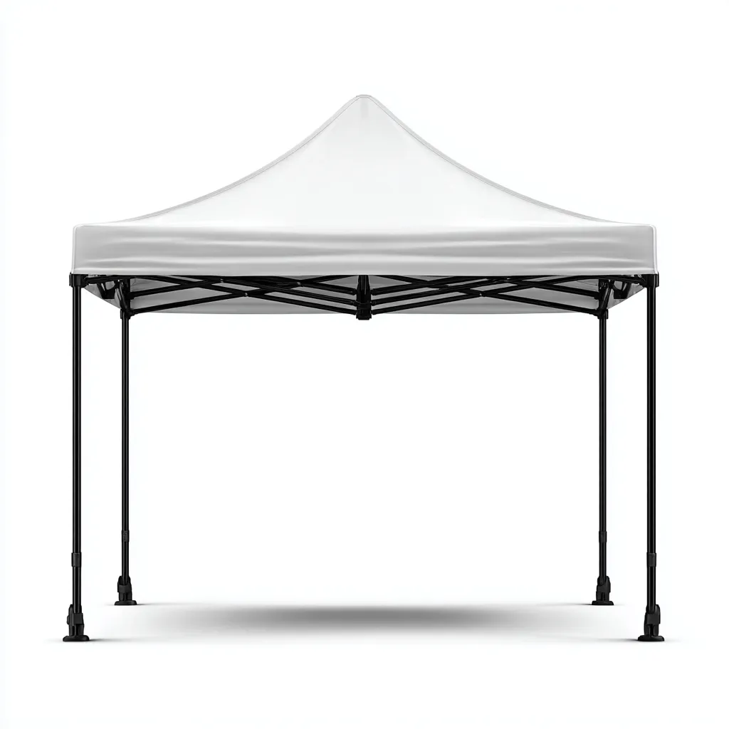 Tonnelle de jardin pliable en acier avec toit en toile polyester 300x300x260 cm - blanc - résistante aux intempéries et facile à installer-Homelyio