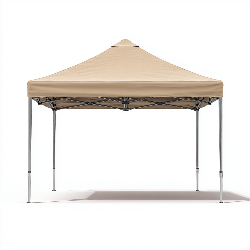 Tonnelle de jardin en aluminium 300x300x260 cm - beige - structure pliante robuste-Homelyio