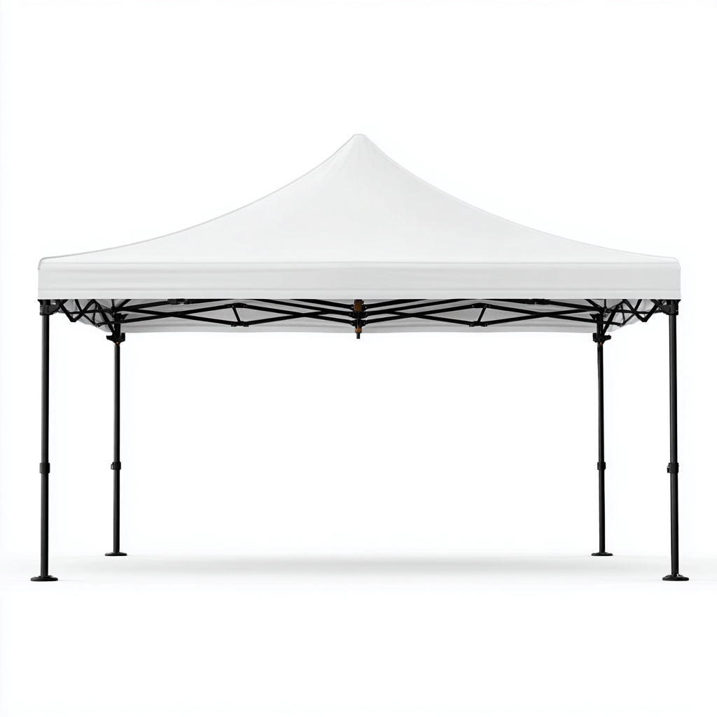 Tonnelle de jardin en acier 300x300x260 cm - blanc - structure pliante robuste-Homelyio