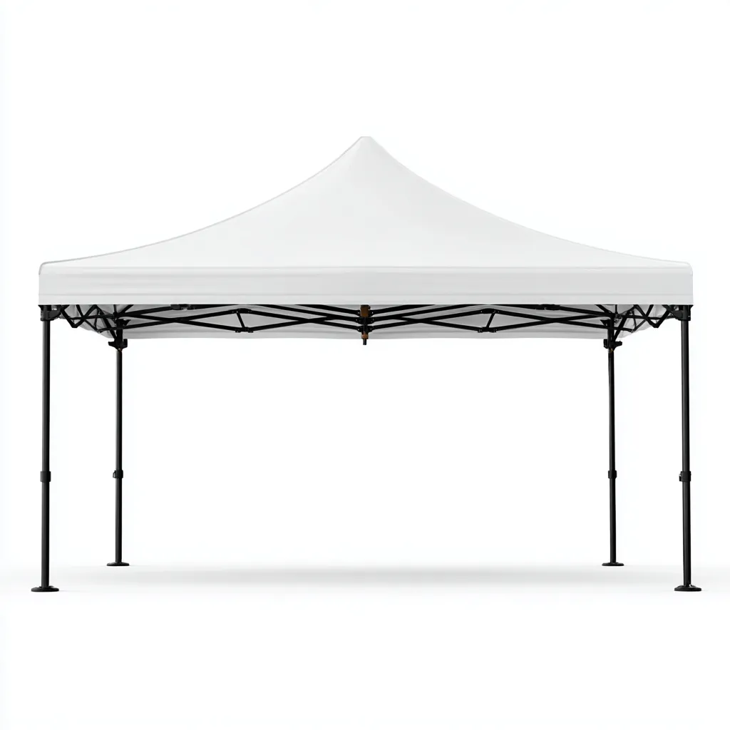 Tonnelle de jardin en acier 300x300x260 cm - blanc - structure pliante robuste-Homelyio