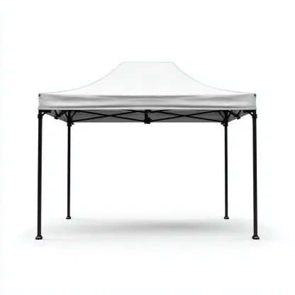 Tonnelle de jardin en acier avec toit en tissu 280x280x250 cm - blanc - design pliable et résistant-Homelyio