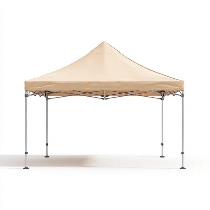 Tonnelle de jardin en aluminium et polyester 300x300x260 cm - beige - pliable et imperméable-Homelyio