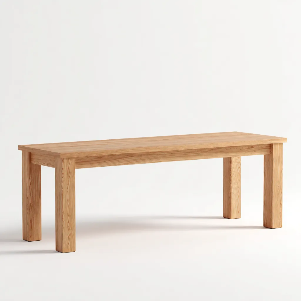 Banc de jardin en bois massif 175x40x45 cm - chêne moyen - style contemporain-Homelyio