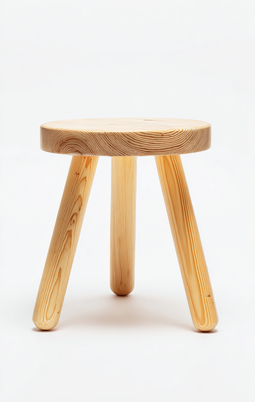 Tabouret en bois 34x34x45 cm - bois clair - style naturel pour salon-Homelyio