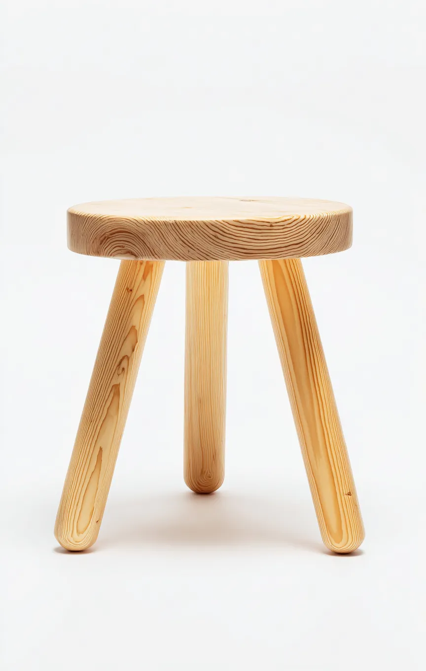 Tabouret en bois 34x34x45 cm - bois clair - style naturel pour salon-Homelyio