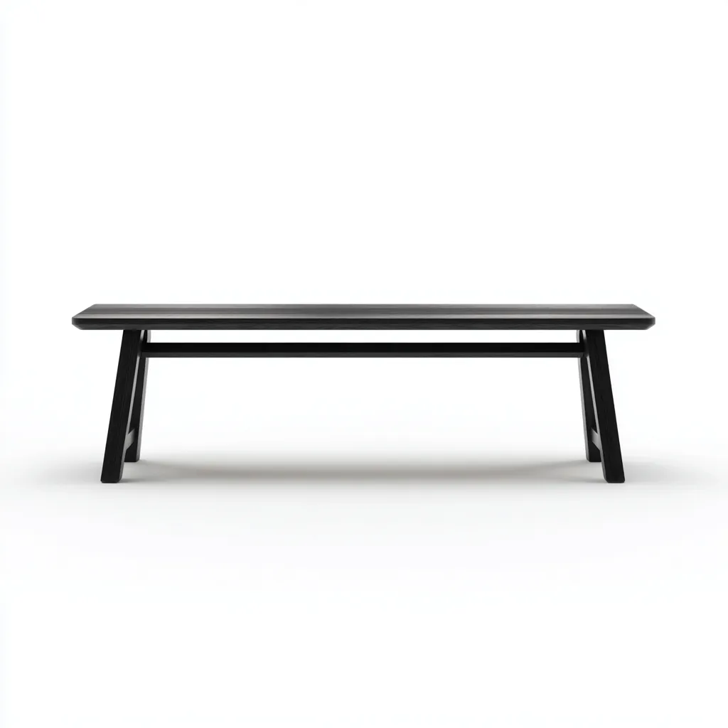 Banc de jardin en bois massif 170x38x45 cm - noir - style moderne-Homelyio