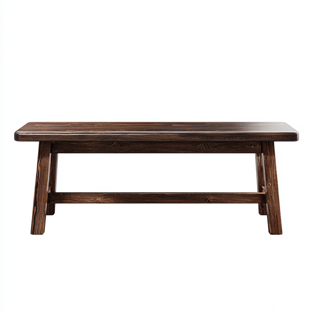 Banc de jardin en bois massif 165x38x45 cm - brun foncé - style rustique-Homelyio