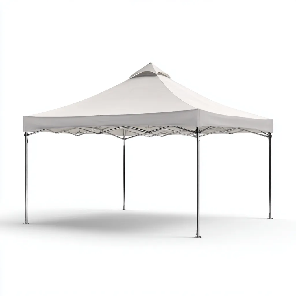 Tonnelle de jardin en acier 400x400x270 cm - blanc cassé - structure pliante robuste-Homelyio