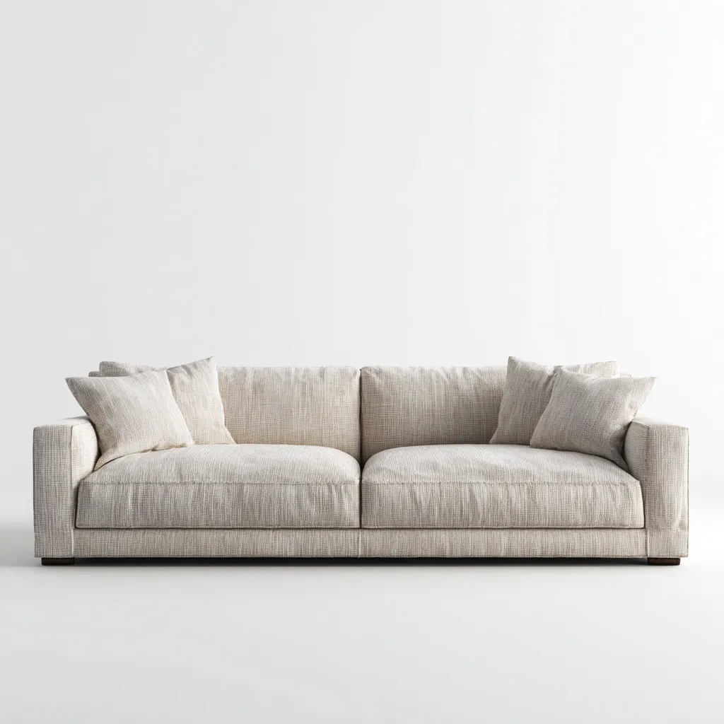 Canapé 3 places en tissu 230x105x85 cm - beige - style contemporain pour salon-Homelyio