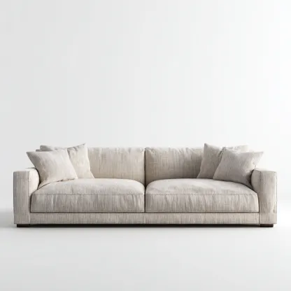 Canapé 3 places en tissu 230x105x85 cm - beige - style contemporain pour salon-Homelyio