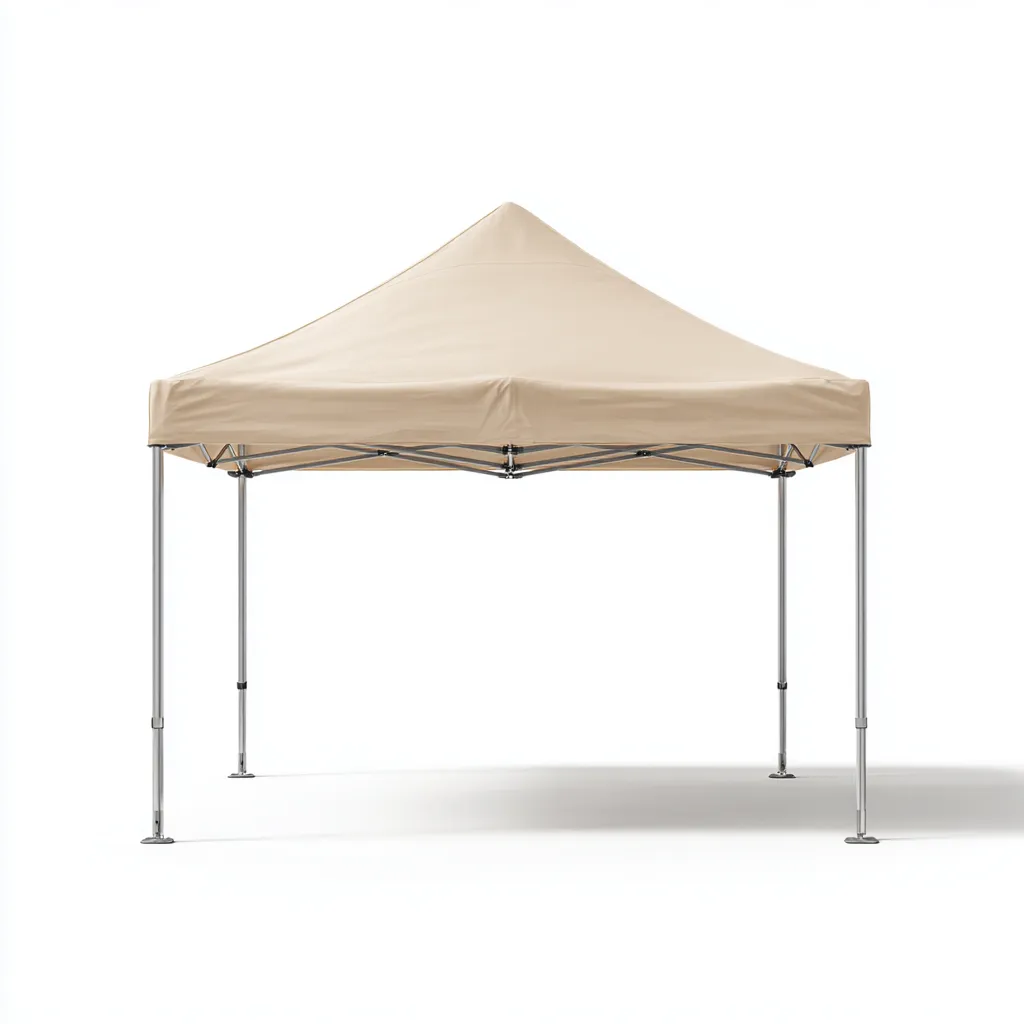 Tonnelle de jardin en aluminium avec toit en tissu 300x300x260 cm - beige - design pliable et résistant-Homelyio