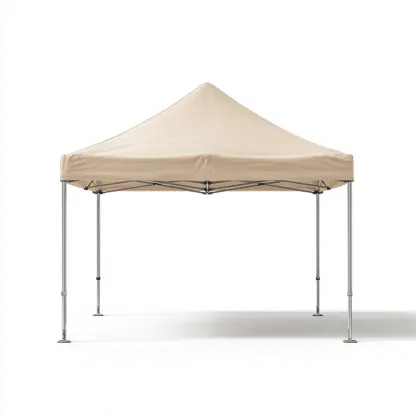 Tonnelle de jardin en aluminium avec toit en tissu 300x300x260 cm - beige - design pliable et résistant-Homelyio
