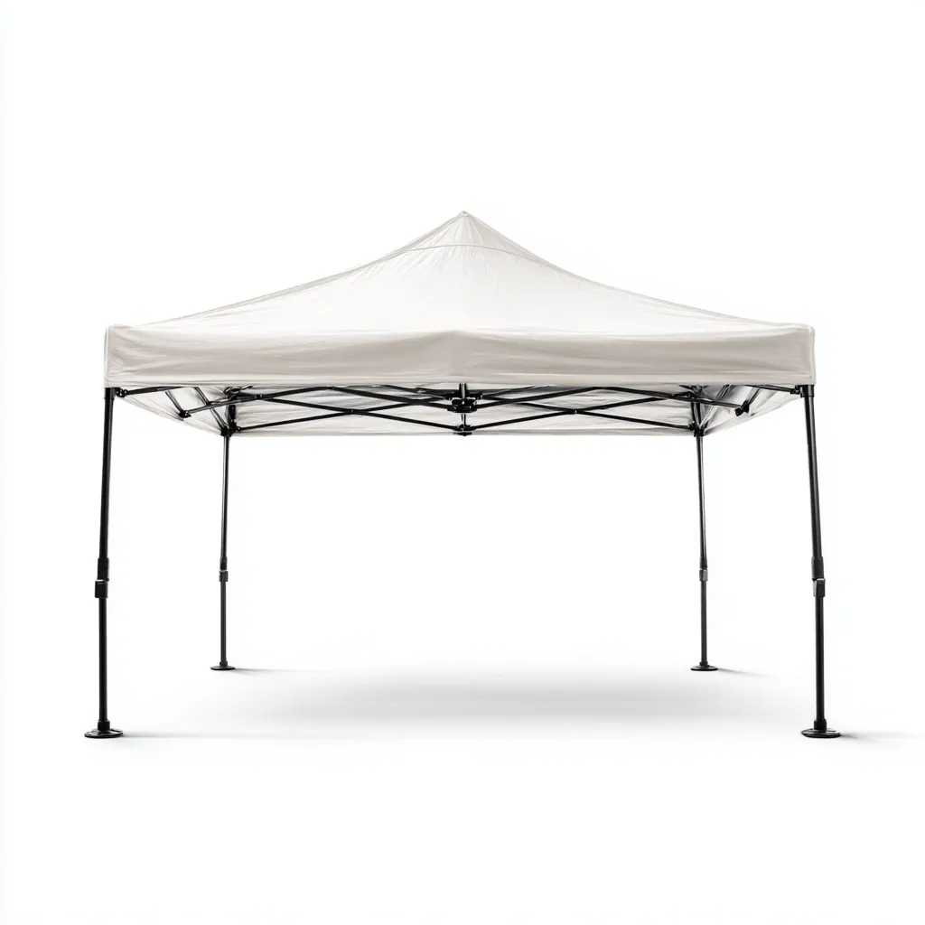 Tonnelle de jardin en acier 300x300x260 cm - blanc cassé - structure pliante robuste-Homelyio