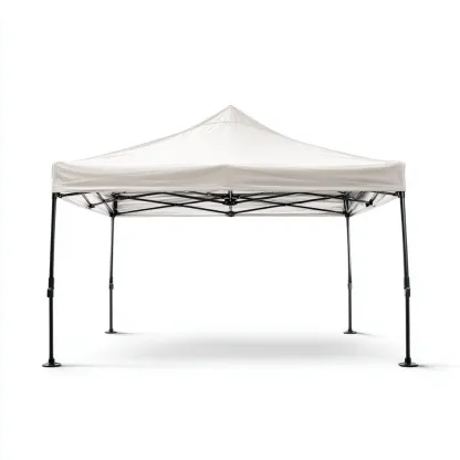 Tonnelle de jardin en acier 300x300x260 cm - blanc cassé - structure pliante robuste-Homelyio