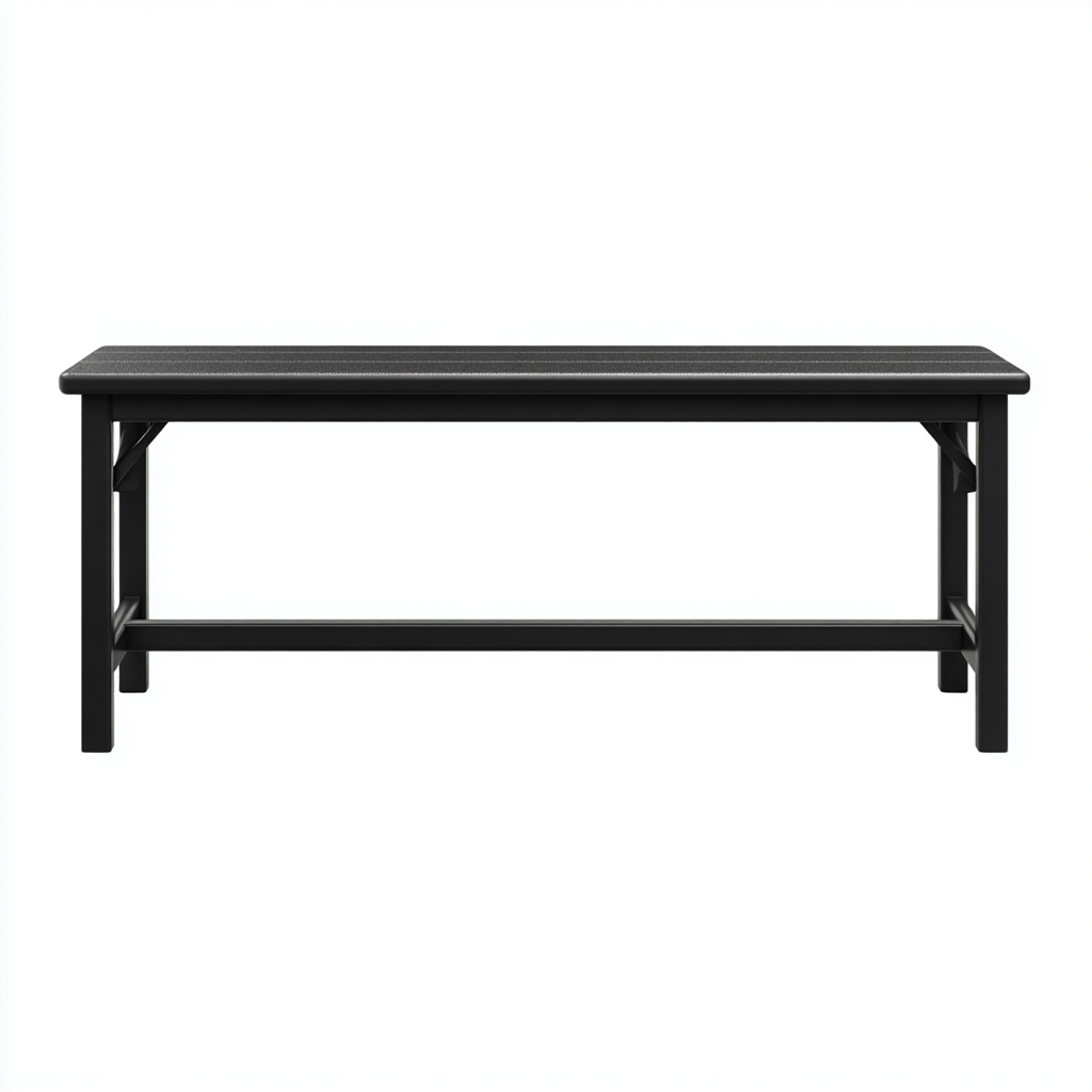 Banc de jardin en métal 170x40x45 cm - noir - style moderne-Homelyio