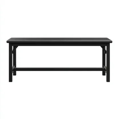 Banc de jardin en métal 170x40x45 cm - noir - style moderne-Homelyio
