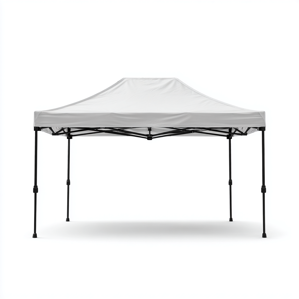 Tonnelle de jardin en acier avec toit en tissu 300x300x250 cm - blanc - design pliable et résistant-Homelyio