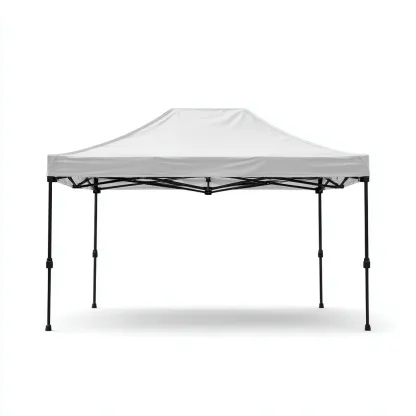 Tonnelle de jardin en acier avec toit en tissu 300x300x250 cm - blanc - design pliable et résistant-Homelyio