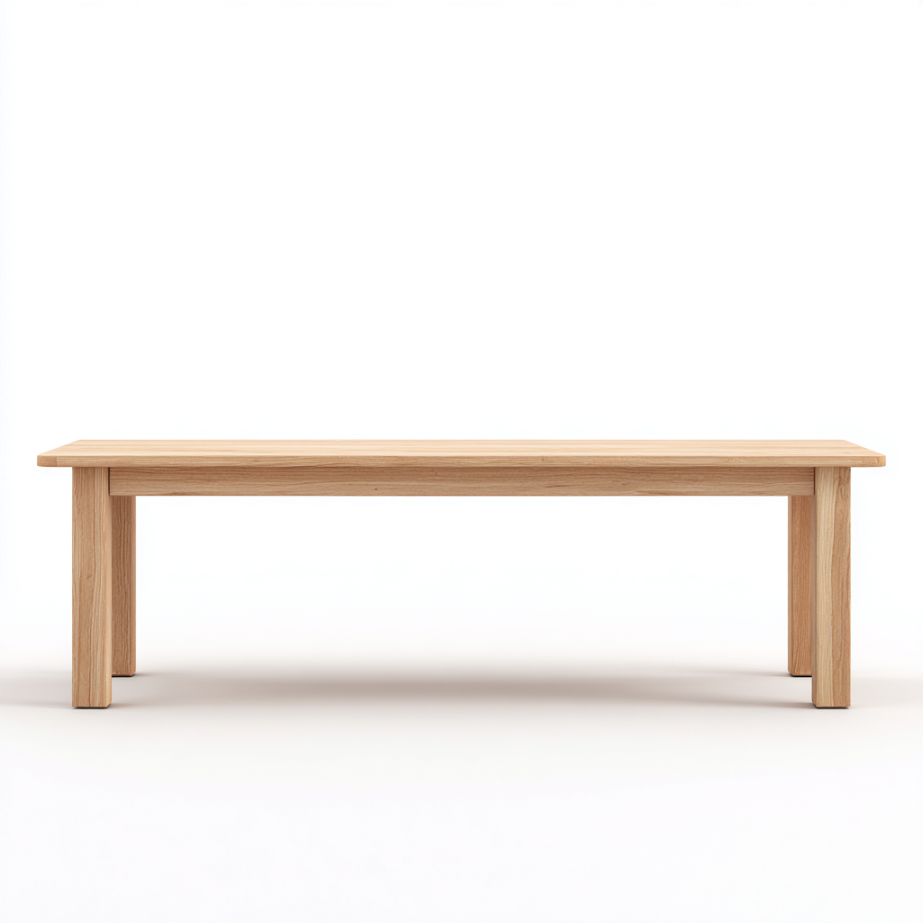 Banc de jardin en bois massif 175x40x45 cm - bois naturel - style contemporain-Homelyio