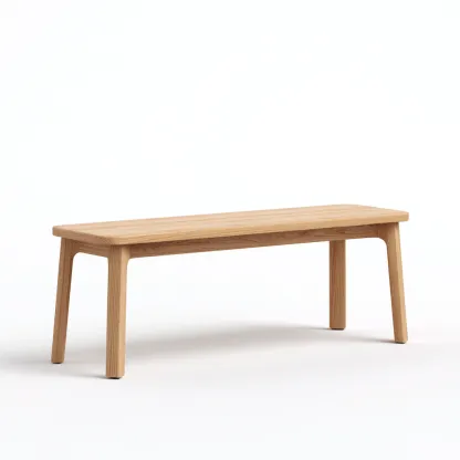 Banc de jardin en bois massif 165x38x45 cm - couleur bois naturel - design scandinave pour extérieur-Homelyio