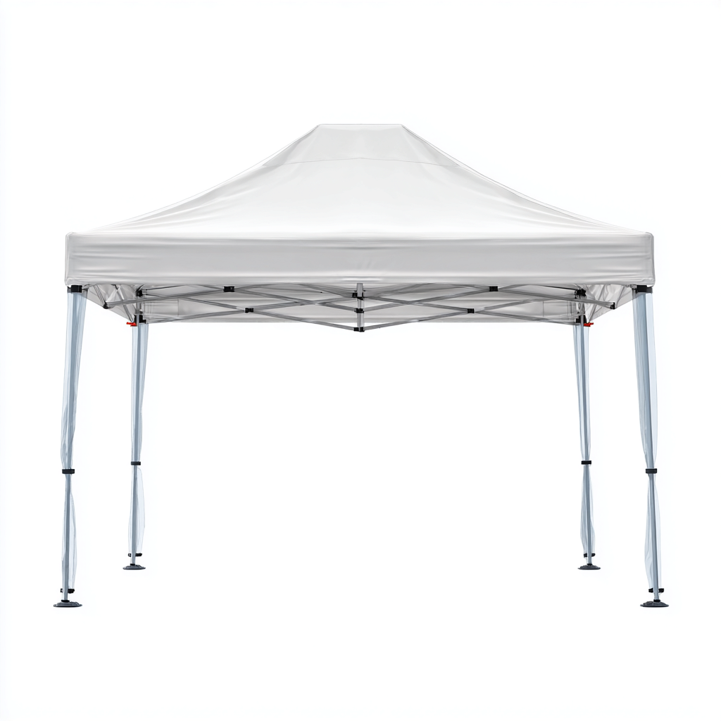 Tonnelle de jardin en acier avec toit en tissu 320x320x260 cm - gris clair - design pliable et imperméable-Homelyio