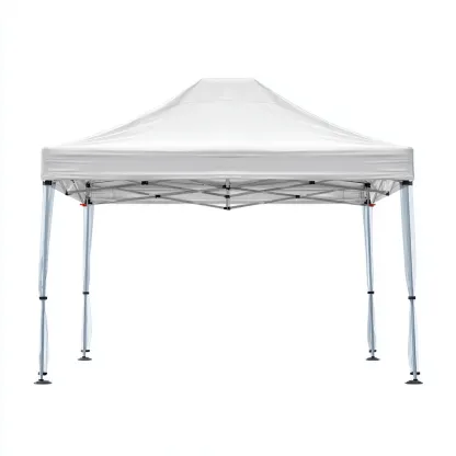 Tonnelle de jardin en acier avec toit en tissu 320x320x260 cm - gris clair - design pliable et imperméable-Homelyio