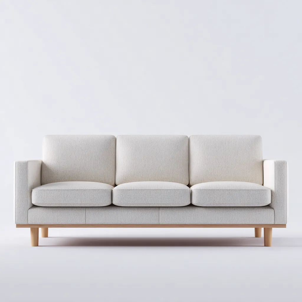 Canapé 3 places en tissu 215x92x85 cm - gris clair - design moderne pour salon-Homelyio