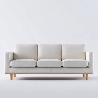 Canapé 3 places en tissu 215x92x85 cm - gris clair - design moderne pour salon-Homelyio