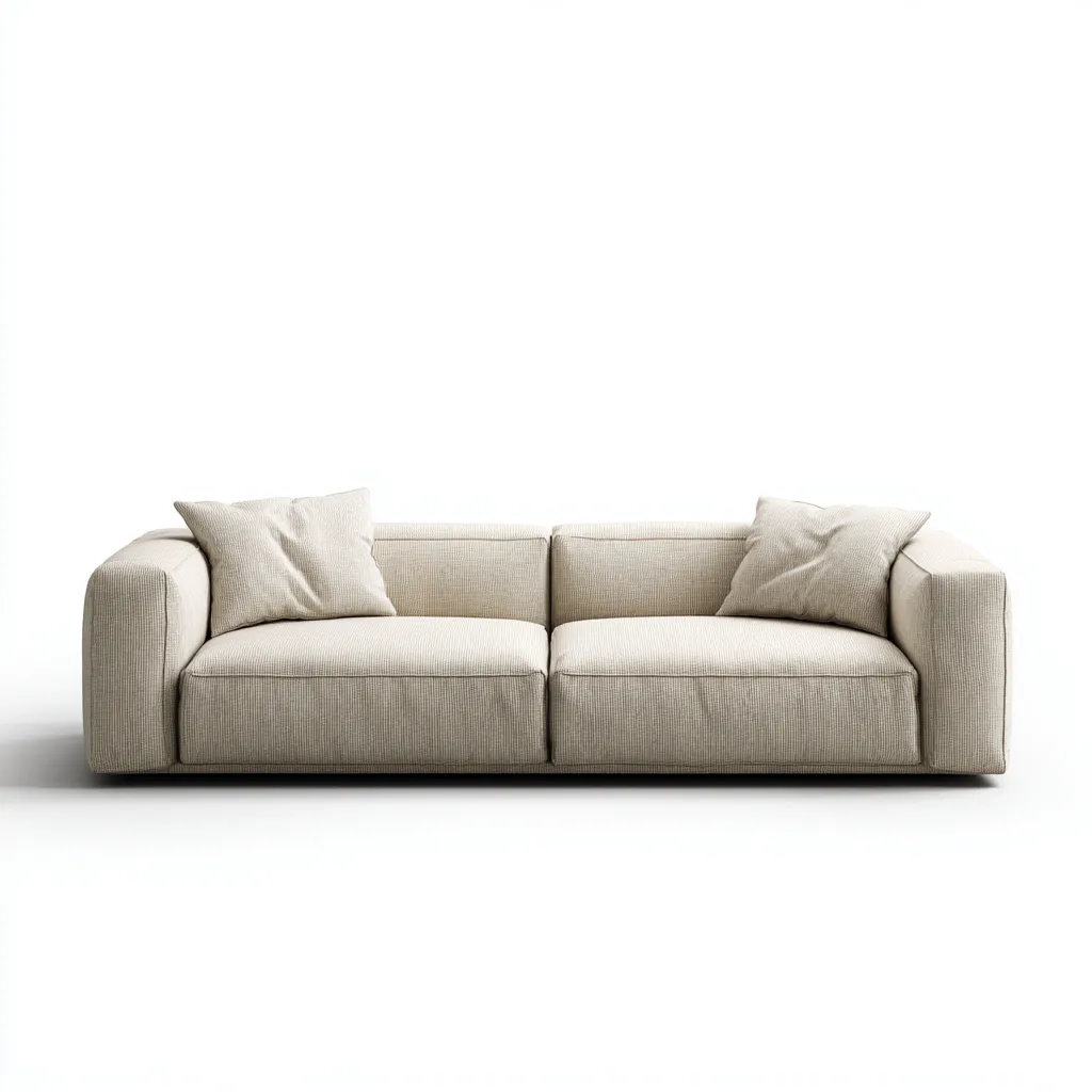 Canapé 3 places en tissu 205x100x78 cm - beige - design moderne pour salon-Homelyio