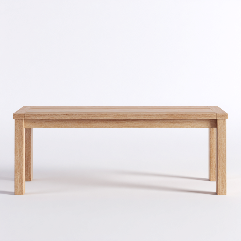 Banc de jardin en bois massif 175x40x45 cm - chêne clair - style contemporain-Homelyio