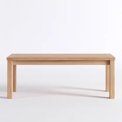 Banc de jardin en bois massif 175x40x45 cm - chêne clair - style contemporain-Homelyio