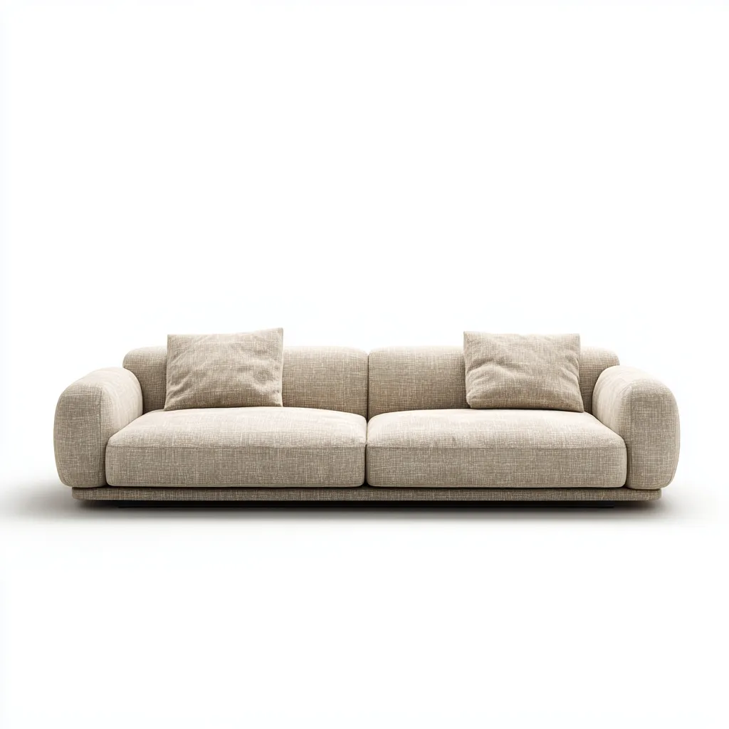 Canapé 3 places en tissu 225x100x78 cm - beige - design contemporain pour salon-Homelyio