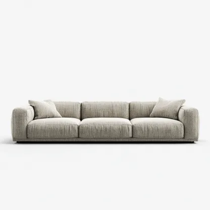 Canapé 3 places en tissu beige 230x95x80 cm - style contemporain pour salon-Homelyio
